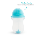 Munchkin Tıklama Kilitli Uçlu Pipetli Alıştırma Bardağı, 12ay+, 296ml, Mavi, 1 Adet