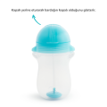 Munchkin Tıklama Kilitli Uçlu Pipetli Alıştırma Bardağı, 12ay+, 296ml, Mavi, 1 Adet