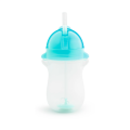 Munchkin Tıklama Kilitli Uçlu Pipetli Alıştırma Bardağı, 12ay+, 296ml, Mavi, 1 Adet