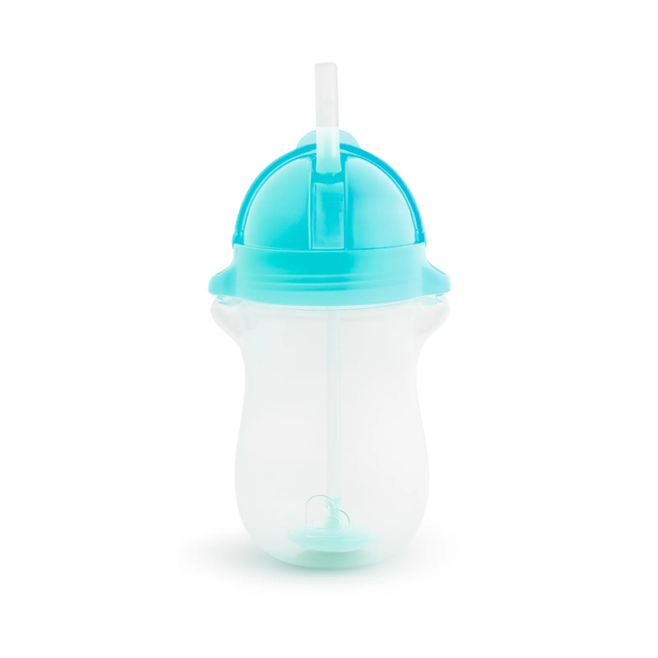 Munchkin Tıklama Kilitli Uçlu Pipetli Alıştırma Bardağı, 12ay+, 296ml, Mavi, 1 Adet