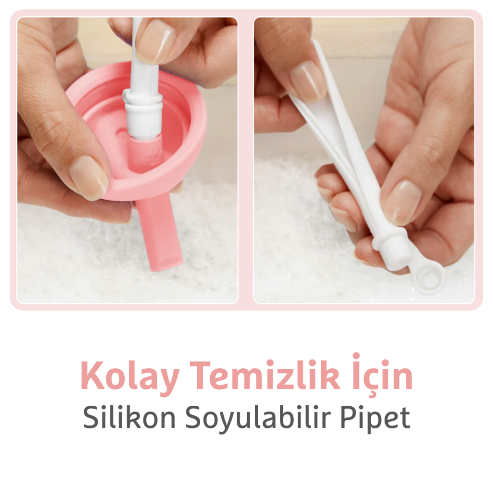Munchkin Simple Clean Yıkanabilir  Pipetli Alıştırma Bardağı | 296 ml | 12 Ay+ | Pembe| BPA İçermez