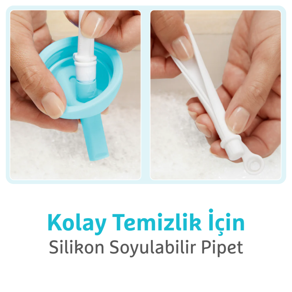 Munchkin Simple Clean Yıkanabilir  Pipetli Alıştırma Bardağı | 296 ml | 12 Ay+ | Mavi | BPA İçermez