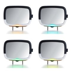 Munchkin Night Light LED Özellikli Dijital Araba Bebek Görüş Aynası, Siyah, 28,5 x 20 cm, 1 adet