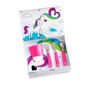 Munckin Splash! 5'li Bebek Beslenme Takımı, Pembe