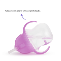 Munchkin Tıklama Kilitli  Uçlu Pipetli Alıştırma Bardağı,  6ay+207ml Mor