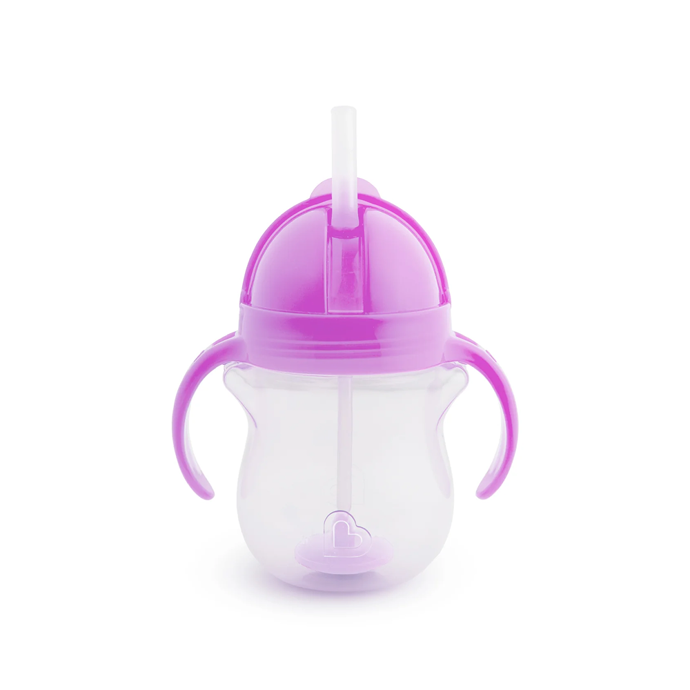 Munchkin Tıklama Kilitli  Uçlu Pipetli Alıştırma Bardağı,  6ay+207ml Mor