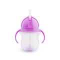 Munchkin Tıklama Kilitli  Uçlu Pipetli Alıştırma Bardağı,  6ay+207ml Mor