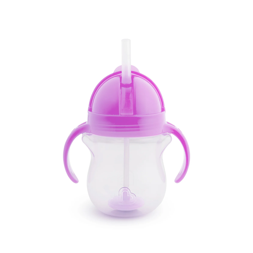 Munchkin Tıklama Kilitli  Uçlu Pipetli Alıştırma Bardağı,  6ay+207ml Mor