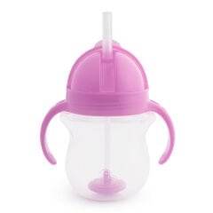 Munchkin Tıklama Kilitli  Uçlu Pipetli Alıştırma Bardağı,  6ay+207ml Mor