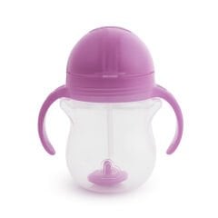 Munchkin Tıklama Kilitli  Uçlu Pipetli Alıştırma Bardağı,  6ay+207ml Mor
