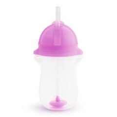 Munchkin Tıklama Kilitli Uçlu Pipetli Alıştırma Bardağı, 12ay+, 296ml, Mor, 1 Adet