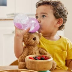 Munchkin Tıklama Kilitli Uçlu Pipetli Alıştırma Bardağı, 12ay+, 296ml, Mor, 1 Adet