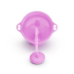 Munchkin Tıklama Kilitli Uçlu Pipetli Alıştırma Bardağı, 12ay+, 296ml, Mor, 1 Adet