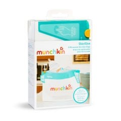 Munchkin Mikrodalga Sterilizatör Torbaları – 6’lı Set, 20×35,5 cm, Tekrar Kullanılabilir