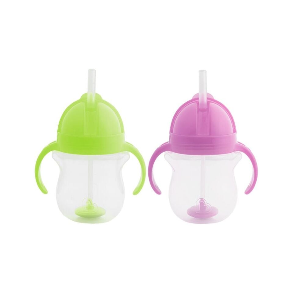 Munchkin Click Lock Uçlu Pipetli Alıştırma Bardağı 6 ay+ 207 ml Yeşil Mor 2'li paket