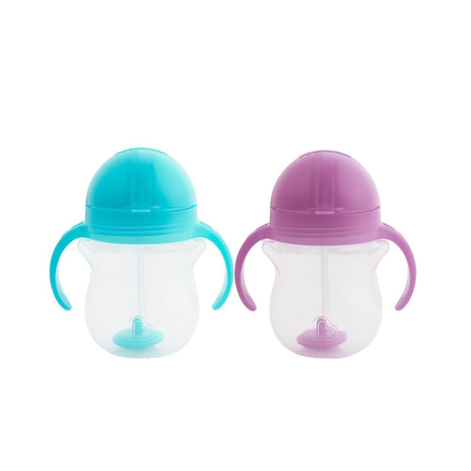 Munchkin Tıklama Kilitli Uçlu Pipetli  Alıştırma Bardağı,6AY+,207ML,2li Paket