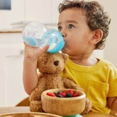 Munchkin Tıklama Kilitli  Uçlu Pipetli Alıştırma Bardağı,12AY+, 296ML,Mor,Mavı