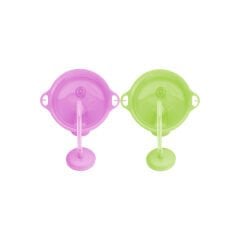 Munchkin Tıklama Kilitli  Uçlu Pipetli Alıştırma Bardağı,12AY+, 296ML, Mor & yeşil , 2li Paket