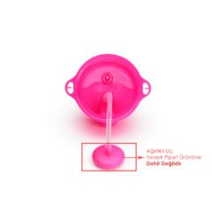 Munchkin Tıklama Kilitli Uçlu Pipetli Alıştırma Bardağı, 12ay+, 296ml, Pembe,& Yedek Pipet  1 Adet