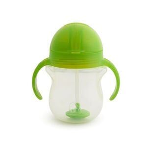 Munchkin Tıklama Kilitli Uçlu Pipetli Alıştırma Bardağı, 6ay+, 207ml, Yeşil,&Yedek Pipet  1 Adet