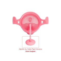 Munchkin Tıklama Kilitli Uçlu Pipetli  Alıştırma Bardağı, 6ay+, 207ml, Pembe,& Yedek Pipet 1 adet