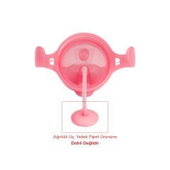 Munchkin Tıklama Kilitli Uçlu Pipetli  Alıştırma Bardağı, 6ay+, 207ml, Pembe,& Yedek Pipet 1 adet
