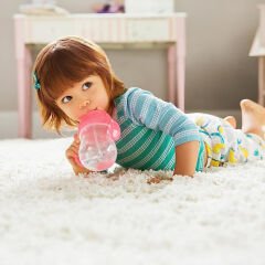 Munchkin Tıklama Kilitli Uçlu Pipetli  Alıştırma Bardağı, 6ay+, 207ml, Pembe,& Yedek Pipet 1 adet