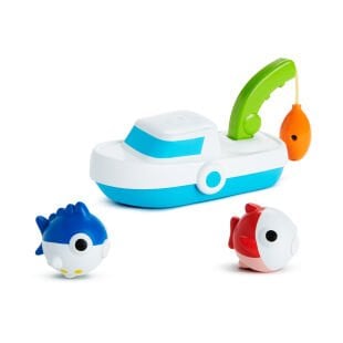 Munchkin Derin Deniz Balıkçılığı, Manyetik Balık, Tekne ve Olta ile Çocuk Banyo Oyuncağı, 24+ Ay