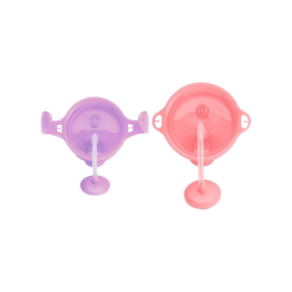 Munchkin Tıklama Kilitli Uçlu Pipetli Alıştırma Bardağı 6ay+ 207 ml Mor   ve 12ay+ 296 ml Pembe