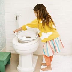 Munchkin Sturdy Portatif Çocuk Lazımlık & Klozet Adaptörü | Tutma Kulplu, Kaymaz Taban, Kolay Saklama – Beyaz