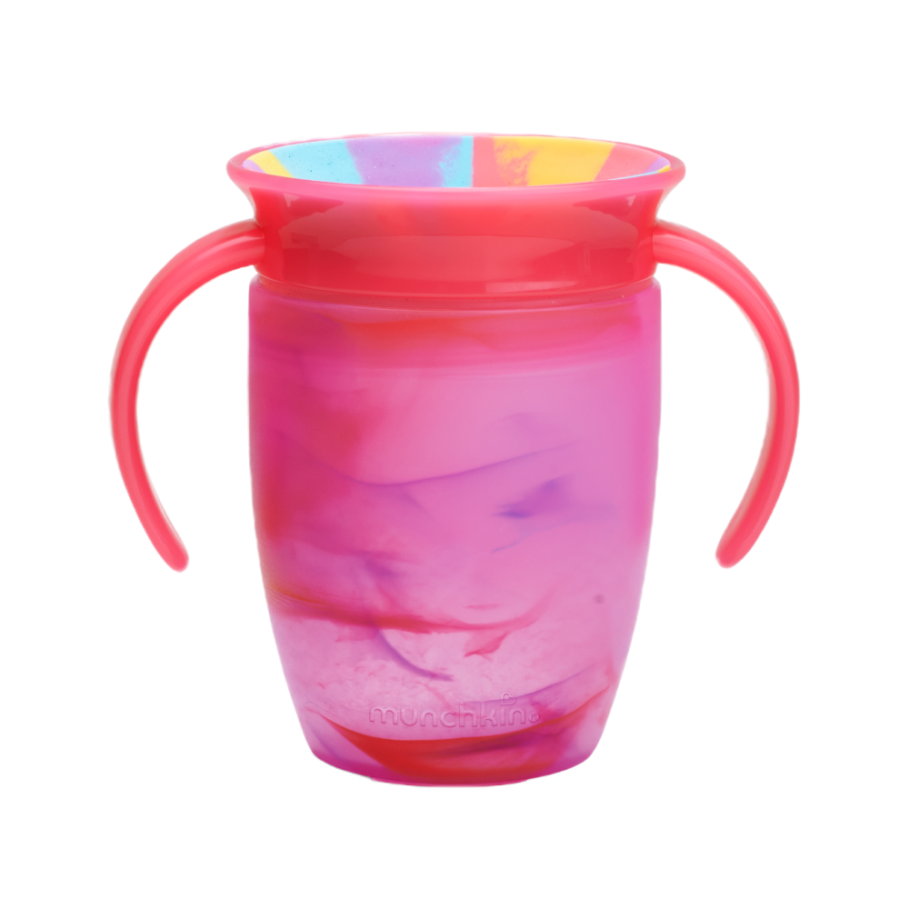 Munchkin Mucize 360° Alıştırma Bardağı 6 Ay+ |207 ml | BPA İçermez | Mor  Tropikal Desen