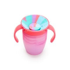 Munchkin Mucize 360° Alıştırma Bardağı 6 Ay+ |207 ml | BPA İçermez | Mor  Tropikal Desen