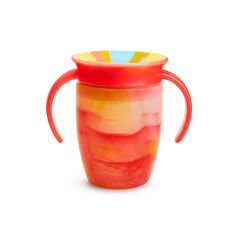 Munchkin Mucize 360° Alıştırma Bardağı 6 Ay+ |207 ml | BPA İçermez | Kırmızı Tropikal Desen