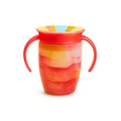 Munchkin Mucize 360° Alıştırma Bardağı 6 Ay+ |207 ml | BPA İçermez | Kırmızı Tropikal Desen