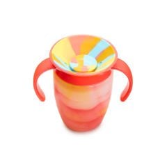 Munchkin Mucize 360° Alıştırma Bardağı 6 Ay+ |207 ml | BPA İçermez | Kırmızı Tropikal Desen