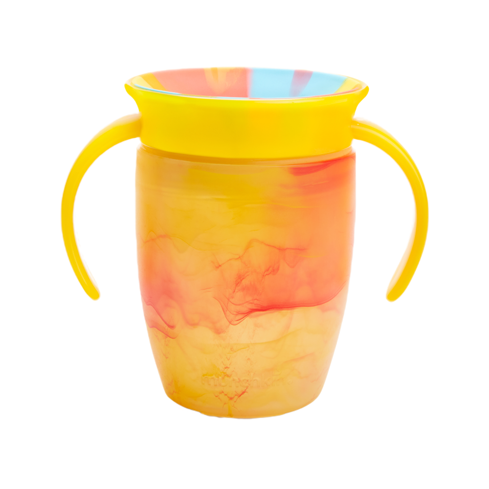 Munchkin Mucize 360° Alıştırma Bardağı 6 Ay+ |207 ml | BPA İçermez | Sarı Tropikal Desen