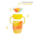 Munchkin Mucize 360° Alıştırma Bardağı 6 Ay+ |207 ml | BPA İçermez | Sarı Tropikal Desen
