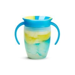 Munchkin Mucize 360° Alıştırma Bardağı 6 Ay+ |207 ml | BPA İçermez | Mavi Tropikal Desen