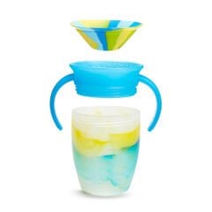 Munchkin Mucize 360° Alıştırma Bardağı 6 Ay+ |207 ml | BPA İçermez | Mavi Tropikal Desen