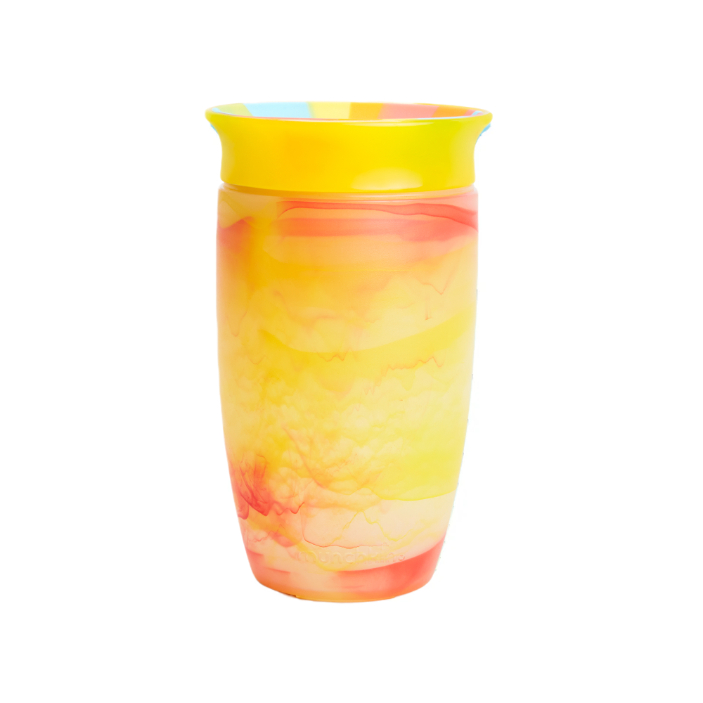 Munchkin Mucize 360° Alıştırma Bardağı 12 Ay+ |296 ml | BPA İçermez | Sarı Tropikal Desen