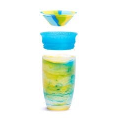 Munchkin Mucize 360° Alıştırma Bardağı 12 Ay+ |296 ml | BPA İçermez | Mavi Tropikal Desen