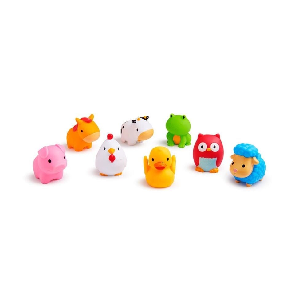Munchkin Çiftlik Hayvanları ile Banyo Oyuncağı 8li paket