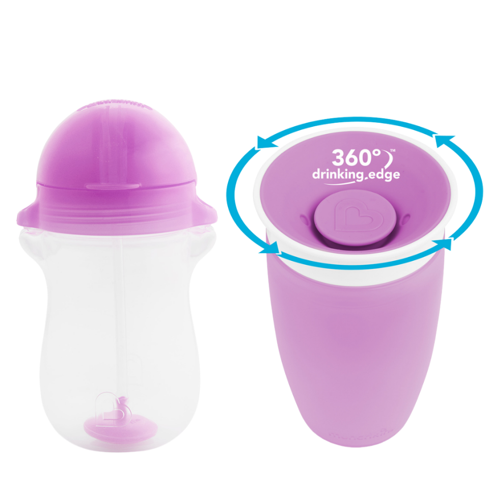 Munchkin Click Lock 2'li set kulplu bardak detay
