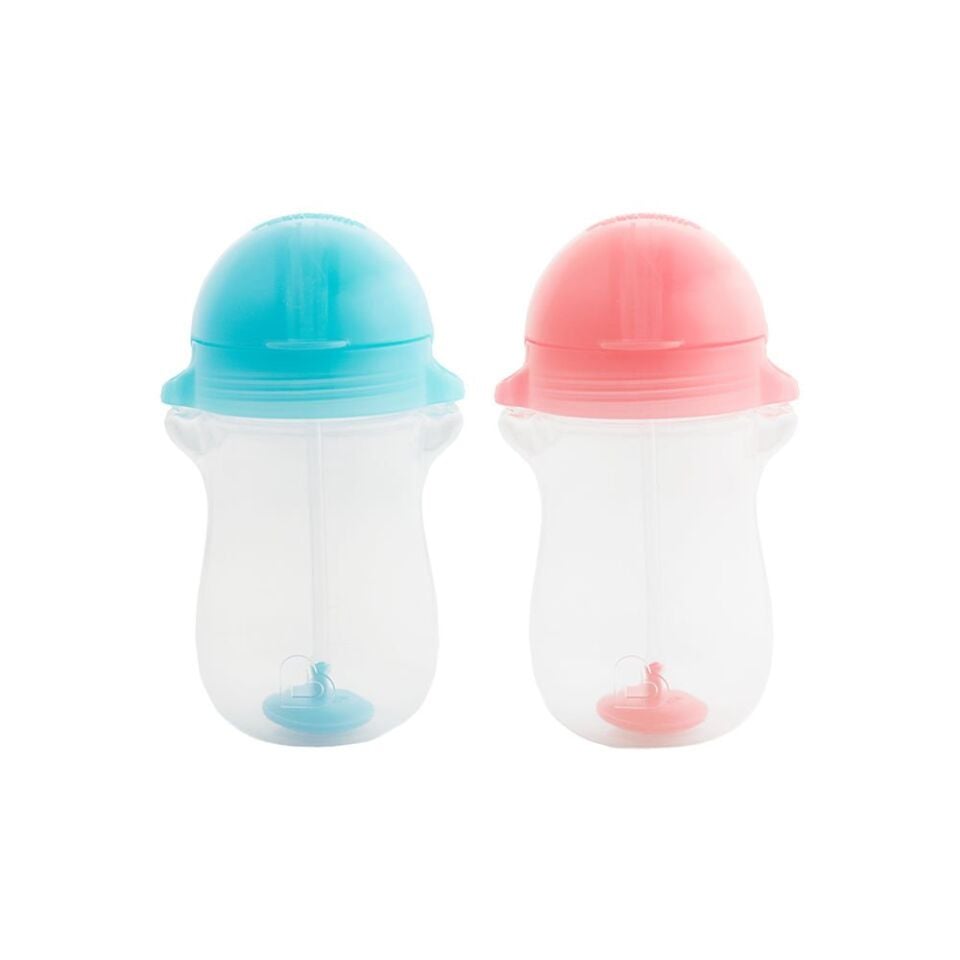 Munchkin Tıklama Kilitli Uçlu Alıştırma Bardağı  12ay+ 296 ml, Mavi&Pembe  2li paket