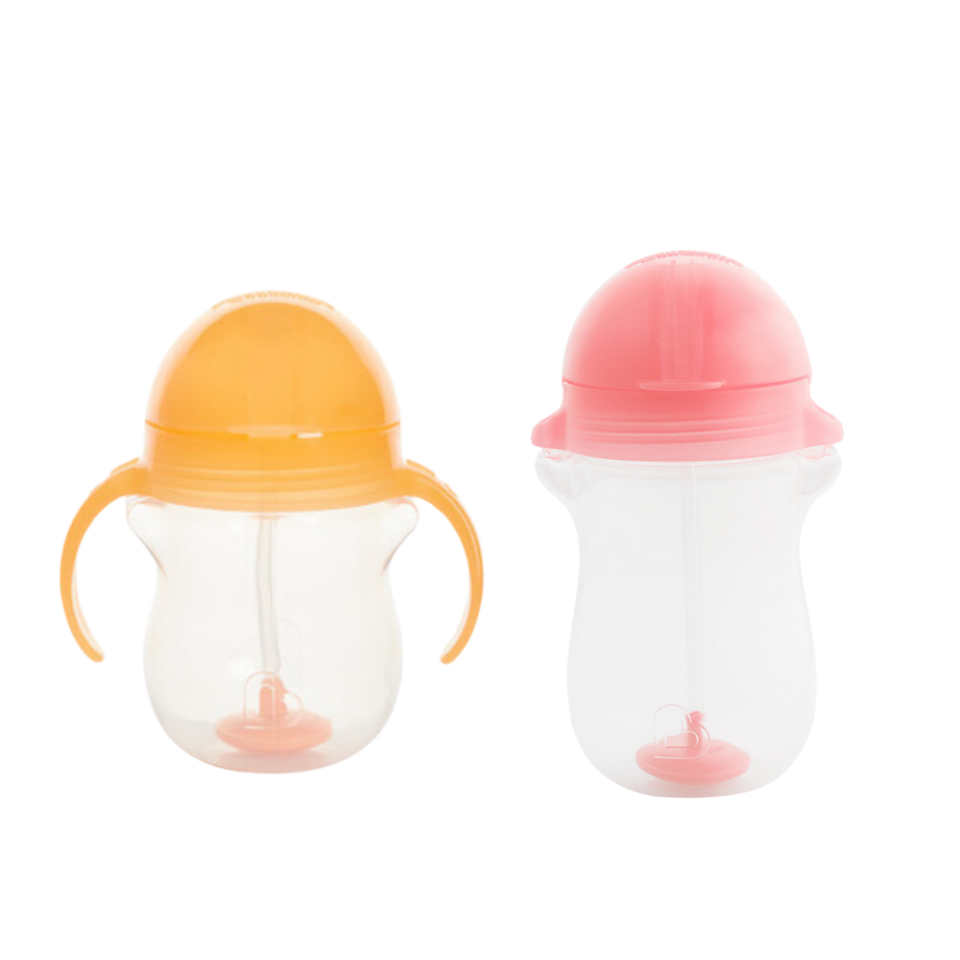Munchkin Tıklama Kilitli Uçlu Alıştırma Bardağı 6ay+207 ml ,Turuncu, 12ay+297 ml Pembe