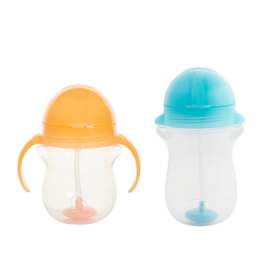 Munchkin Tıklama Kilitli Uçlu Alıştırma Bardağı 6ay+207 ml ,Turuncu, 12ay+297 ml Mavi