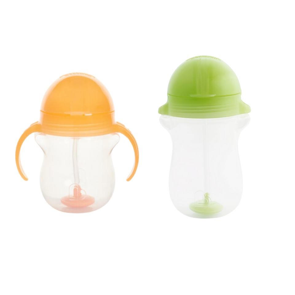 Munchkin Tıklama Kilitli Uçlu Alıştırma Bardağı 6ay+207 ml ,Turuncu, 12ay+297 ml Yeşil