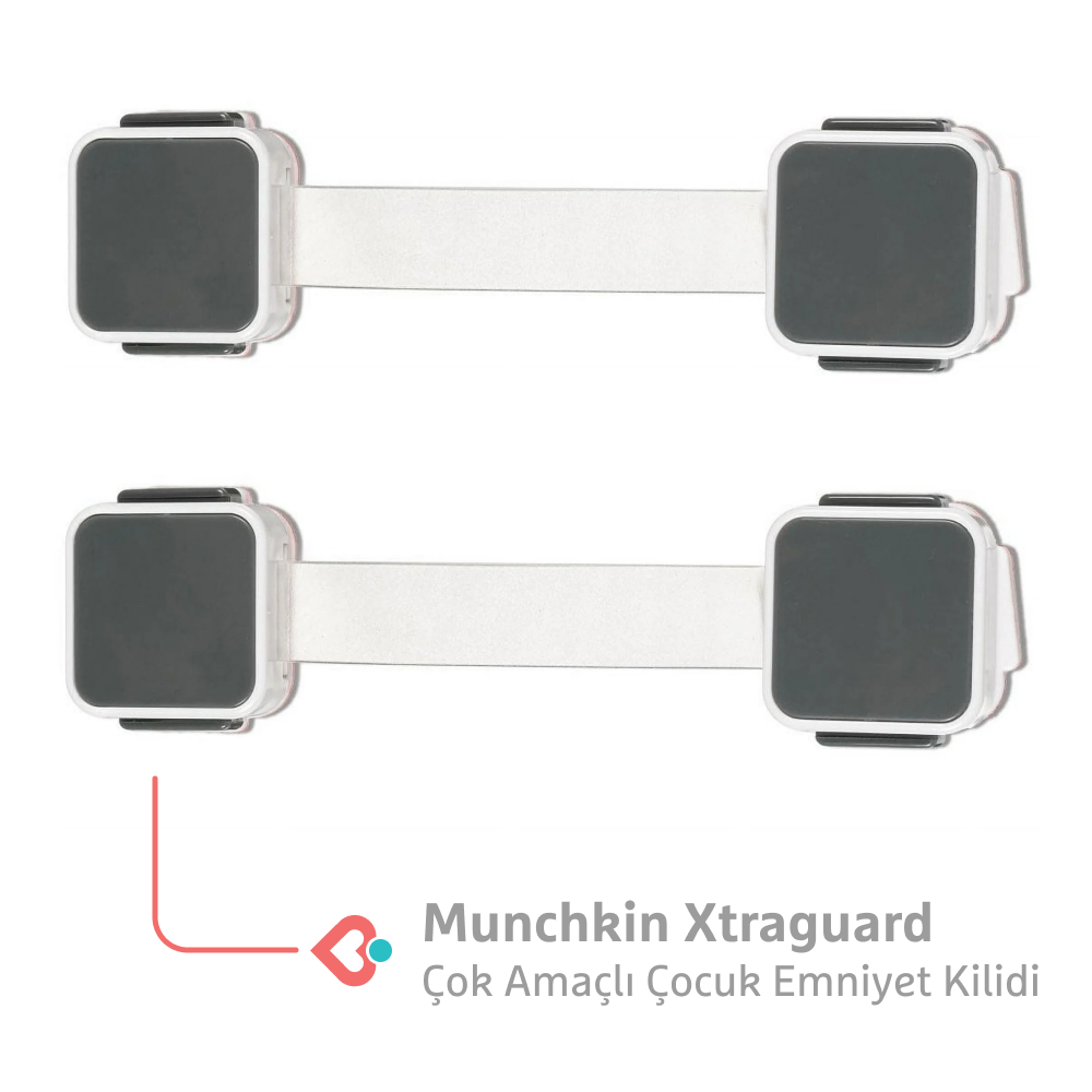 Munchkin Xtraguard Çocuk Emniyet Kilidi – Dolap, Çekmece ve Beyaz Eşyalar İçin (1’li Paket)