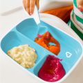 Munchkin® Splash™ 4'lü Bölmeli Tabak ve 2li Kase Seti  6AY+ Mavi/yeşil