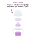 Munchkin Duyarlı Geçiş Bardağı | 9 Ay+ Bebekler İçin | 296 ml | Sızdırmaz & Kolay Tutulan Tasarım | Mor